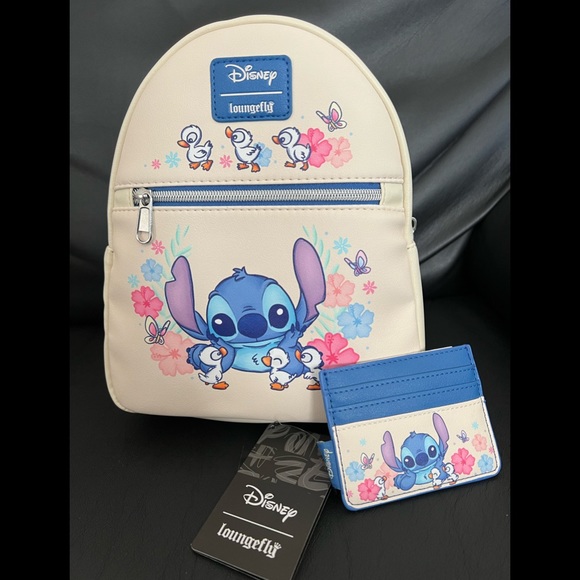 Loungefly Disney Lilo And Stitch Stitch Mini Backpack and Card holder